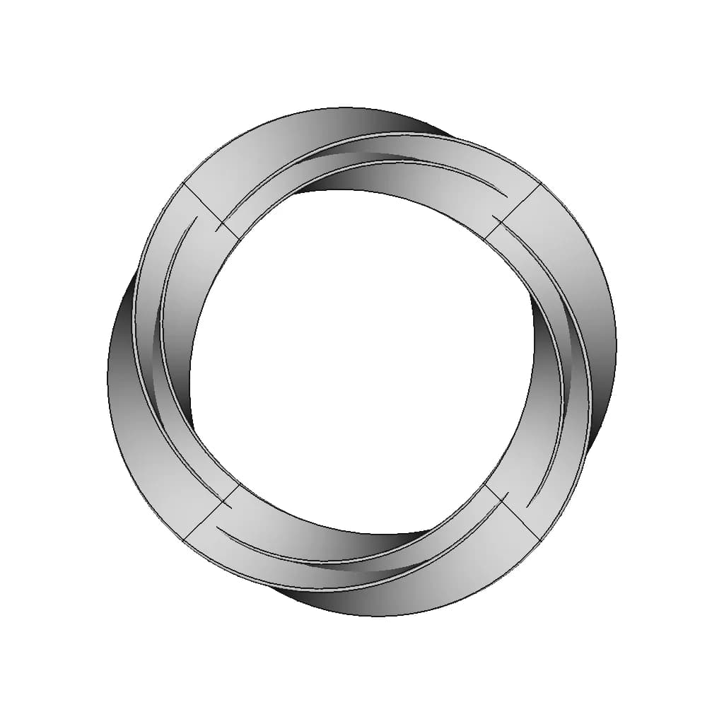 480 Degree Twist Triangular Cross-Section Möbius Ring - Downloadable CAD Representation_0_270_degree_snapshot