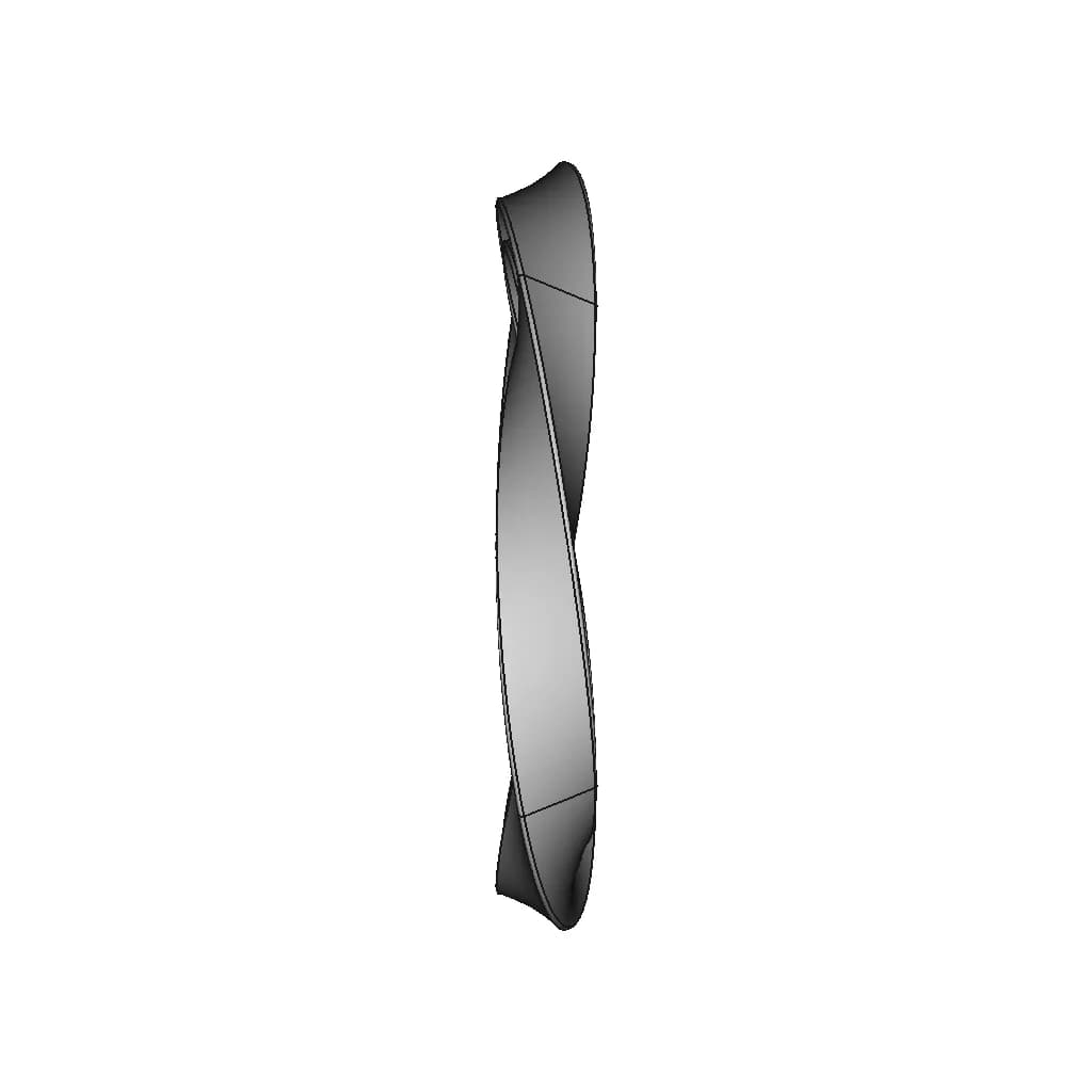 480 Degree Twist Triangular Cross-Section Möbius Ring - Downloadable CAD Representation_270_0_degree_snapshot