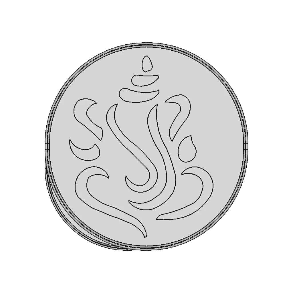 Lord Ganesh Glass Idol - Standard Mechanical Component_0_0_degree_snapshot