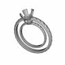 Art Ring Gothic Engagement Ring 375_Rose_Gold & Emerald Topaz & Palladium | High-Quality CAD Model_60_30_degree_snapshot