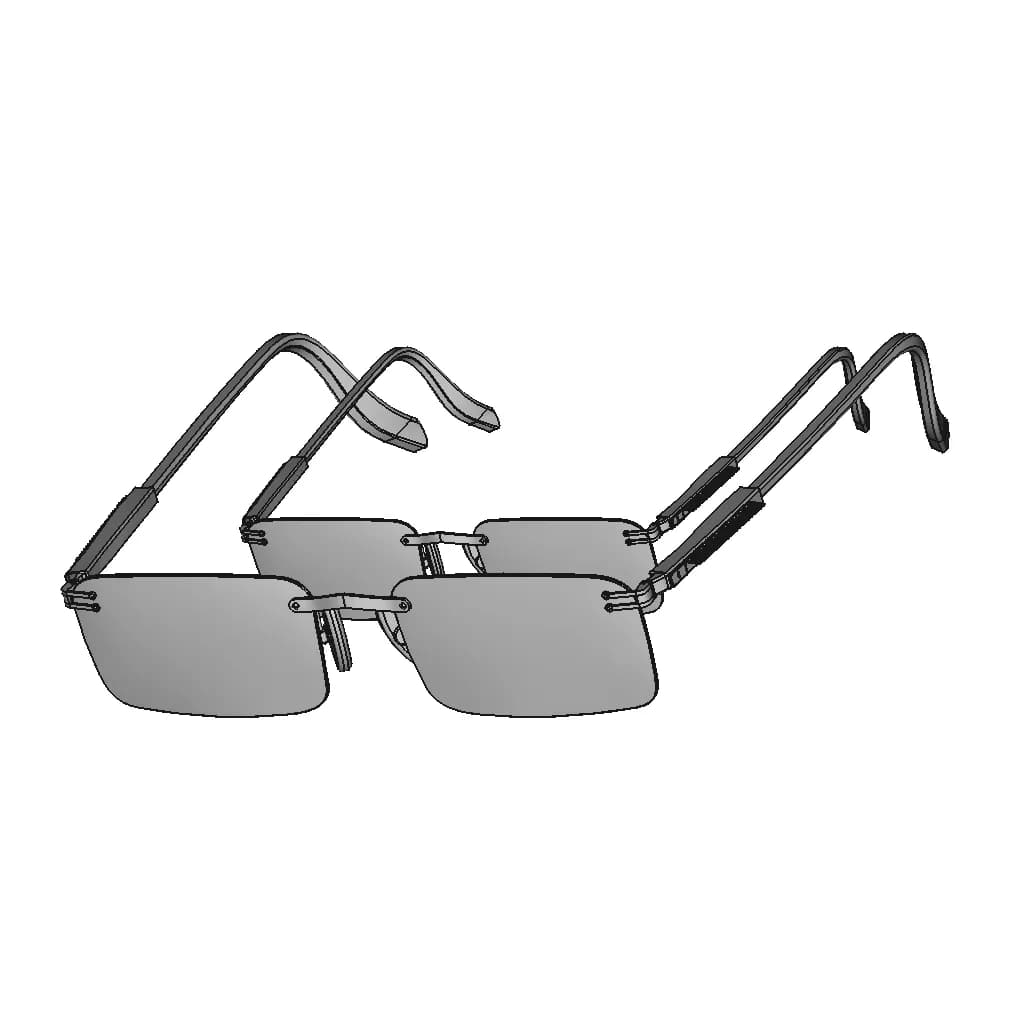 Glasses | High-Quality CAD Model_60_30_degree_snapshot