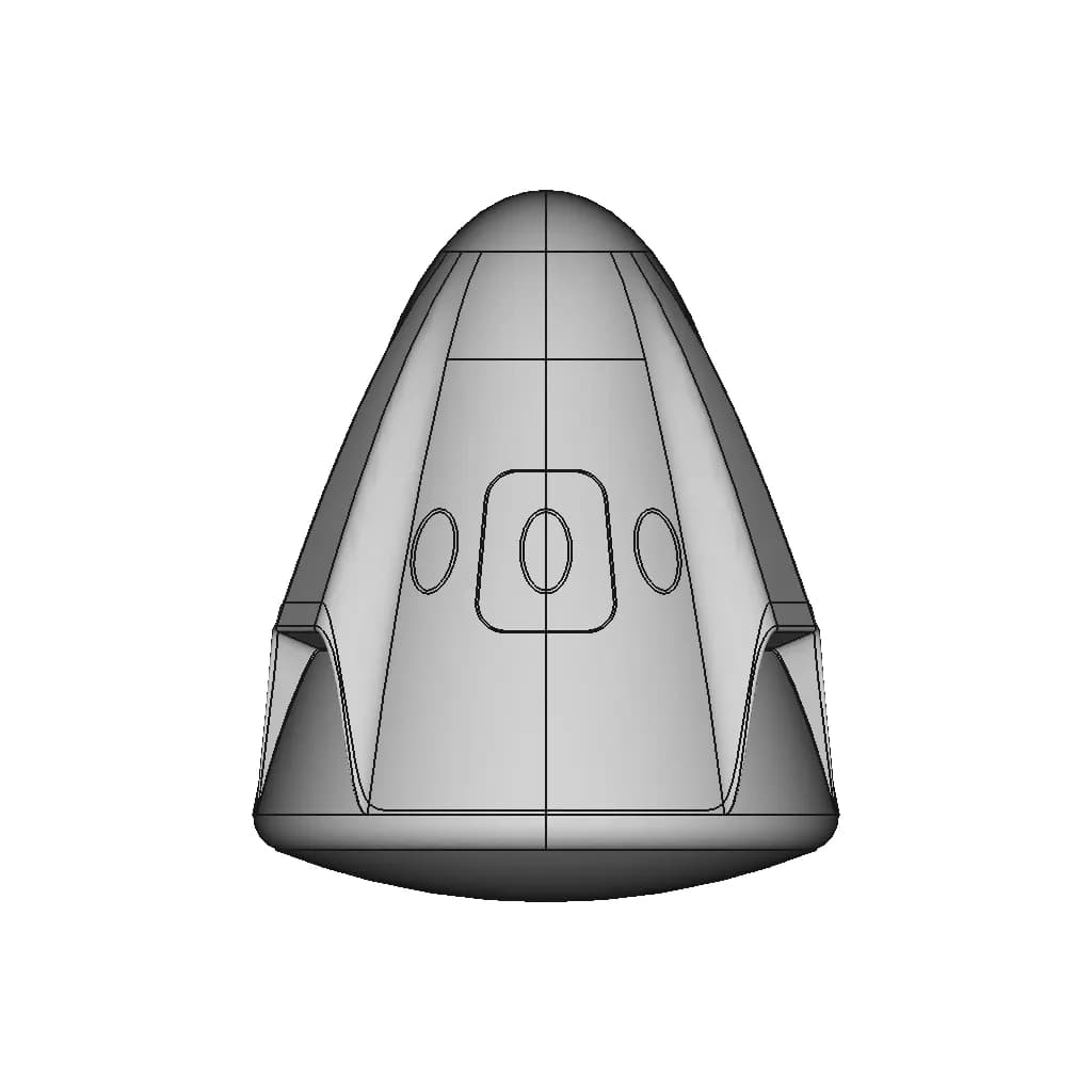 Space X Capsule | 3D Engineering Design File_0_0_degree_snapshot