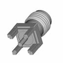 Sma Rp Female Straight Connector With Solder Attachment For Pcb - Downloadable CAD Representation_60_30_degree_snapshot