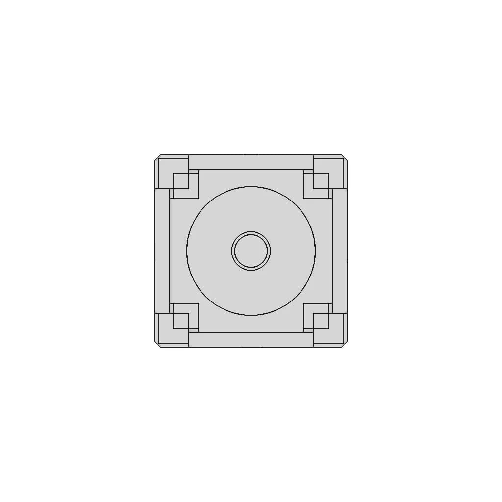 Sma Rp Female Straight Connector With Solder Attachment For Pcb - Downloadable CAD Representation_90_0_degree_snapshot
