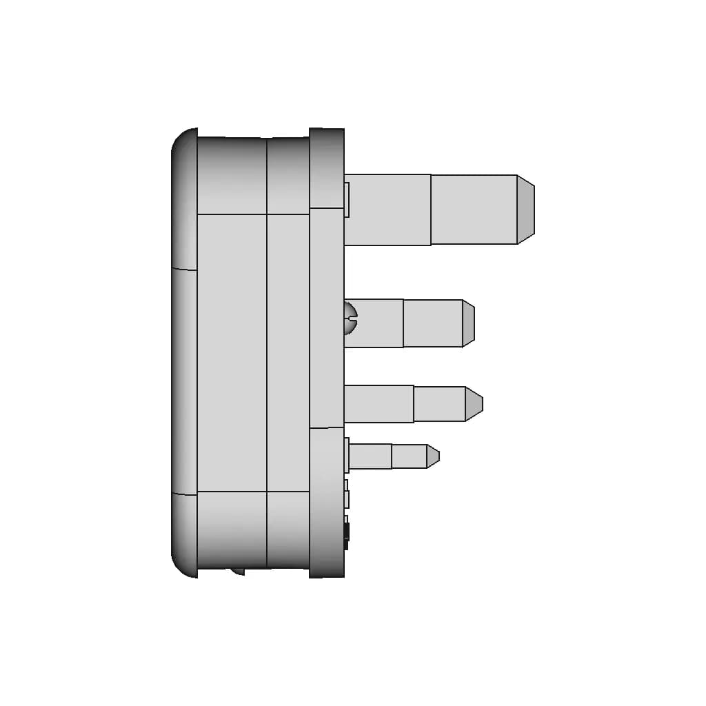 Plug Top 13A Square Pin - Standard Mechanical Component_0_90_degree_snapshot