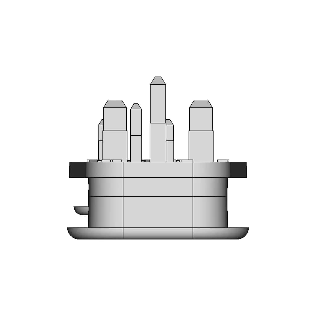 Plug Top 13A Square Pin - Standard Mechanical Component_270_0_degree_snapshot