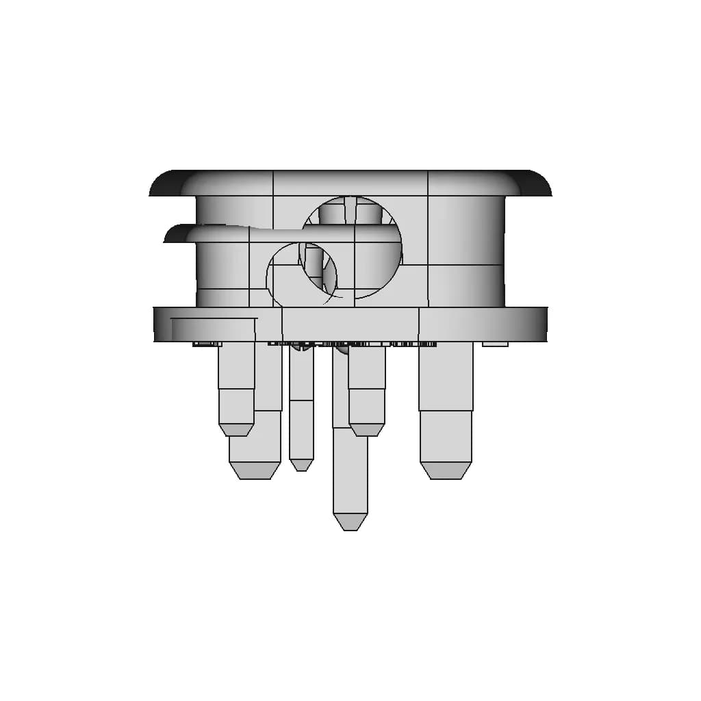 Plug Top 13A Square Pin - Standard Mechanical Component_90_0_degree_snapshot