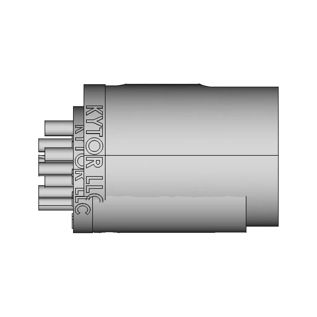 Din 8 270° (Full Size 13.2Mm) Male Plug Connector 180° Vertical Pcb - Downloadable CAD Representation_0_270_degree_snapshot