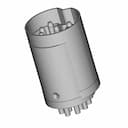 Din 8 270° (Full Size 13.2Mm) Male Plug Connector 180° Vertical Pcb - Downloadable CAD Representation_60_30_degree_snapshot