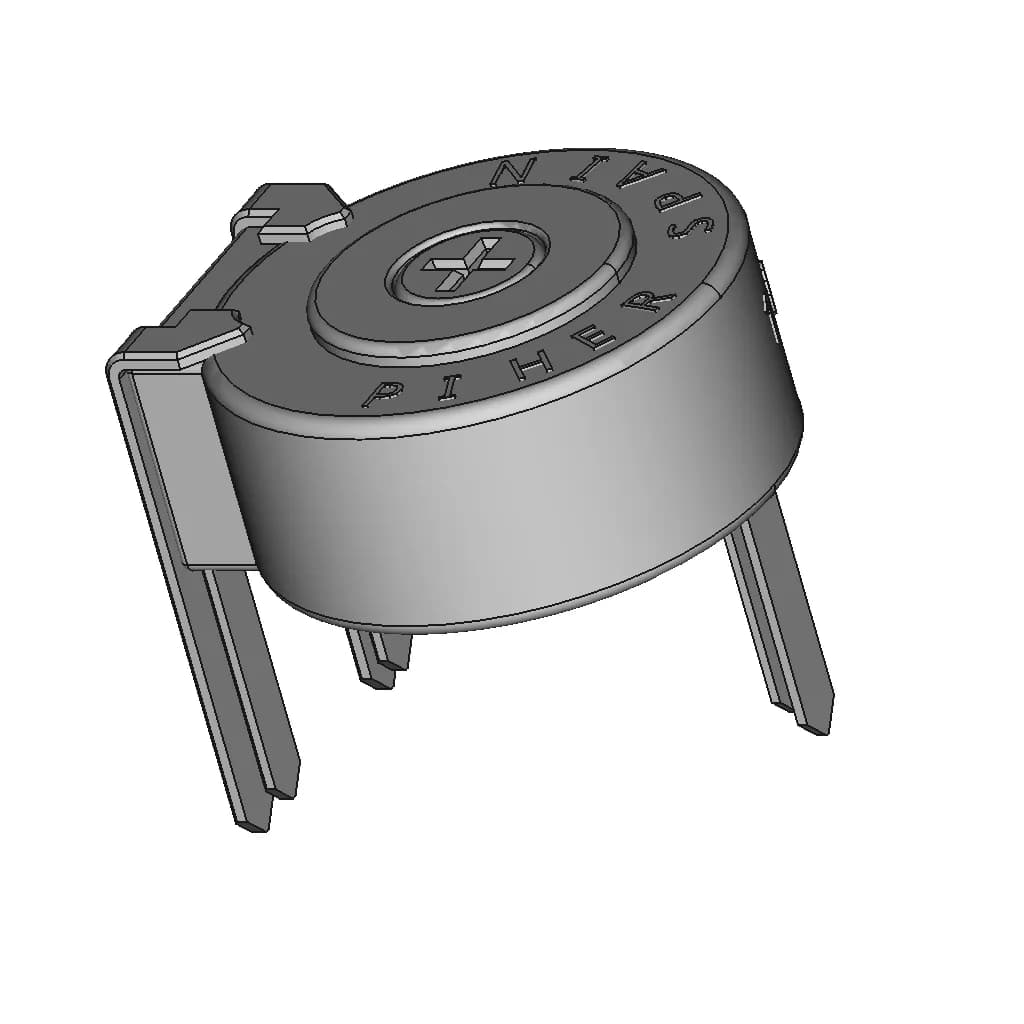 Trimmpotentiometer Liegend | High-Quality CAD Model_60_30_degree_snapshot