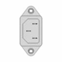 C14 Male Socket Chassis Mount 10A Iec - Downloadable CAD Representation_0_0_degree_snapshot