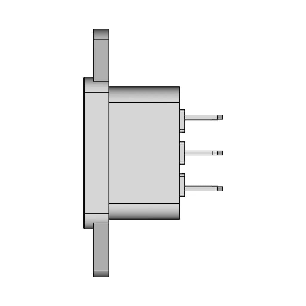 C14 Male Socket Chassis Mount 10A Iec - Downloadable CAD Representation_0_90_degree_snapshot