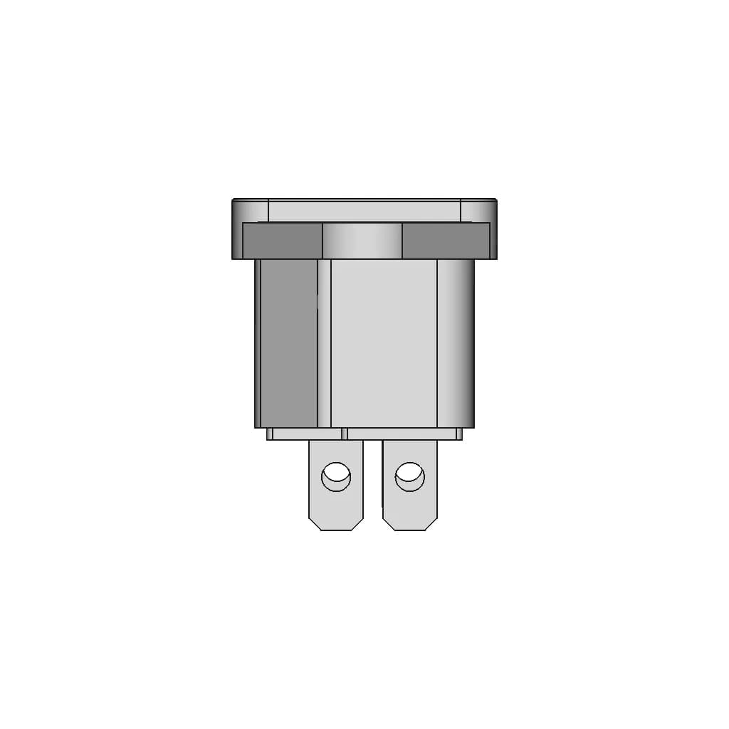 C14 Male Socket Chassis Mount 10A Iec - Downloadable CAD Representation_90_0_degree_snapshot