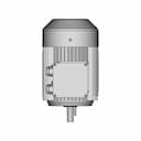 1.1Kw/1.5Hp 4 Pole 1400Rpm 19Mm Shaft Three Phase Electric Motor Reduced 80 Frame - Downloadable CAD Representation_0_0_degree_snapshot