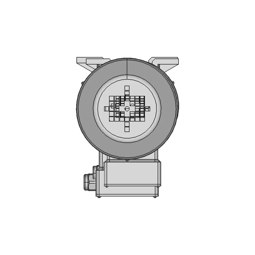 1.1Kw/1.5Hp 4 Pole 1400Rpm 19Mm Shaft Three Phase Electric Motor Reduced 80 Frame - Downloadable CAD Representation_270_0_degree_snapshot