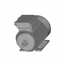 1.1Kw/1.5Hp 4 Pole 1400Rpm 19Mm Shaft Three Phase Electric Motor Reduced 80 Frame - Downloadable CAD Representation_60_30_degree_snapshot