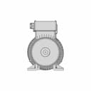 1.1Kw/1.5Hp 4 Pole 1400Rpm 19Mm Shaft Three Phase Electric Motor Reduced 80 Frame - Downloadable CAD Representation_90_0_degree_snapshot