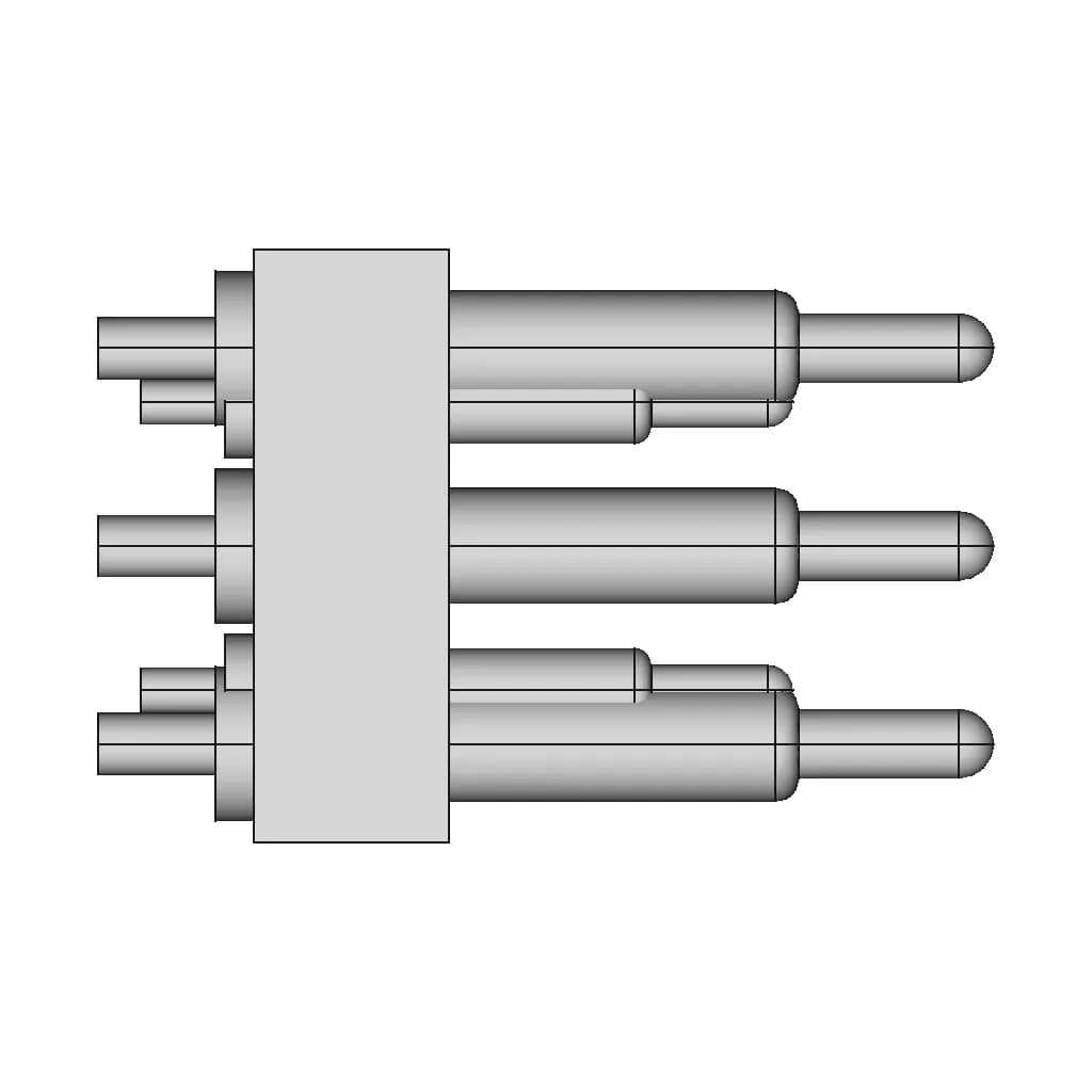 Spring Loaded Pogo Pin Connector Single Row 2.54Mm Pitch | High-Quality CAD Model_0_270_degree_snapshot