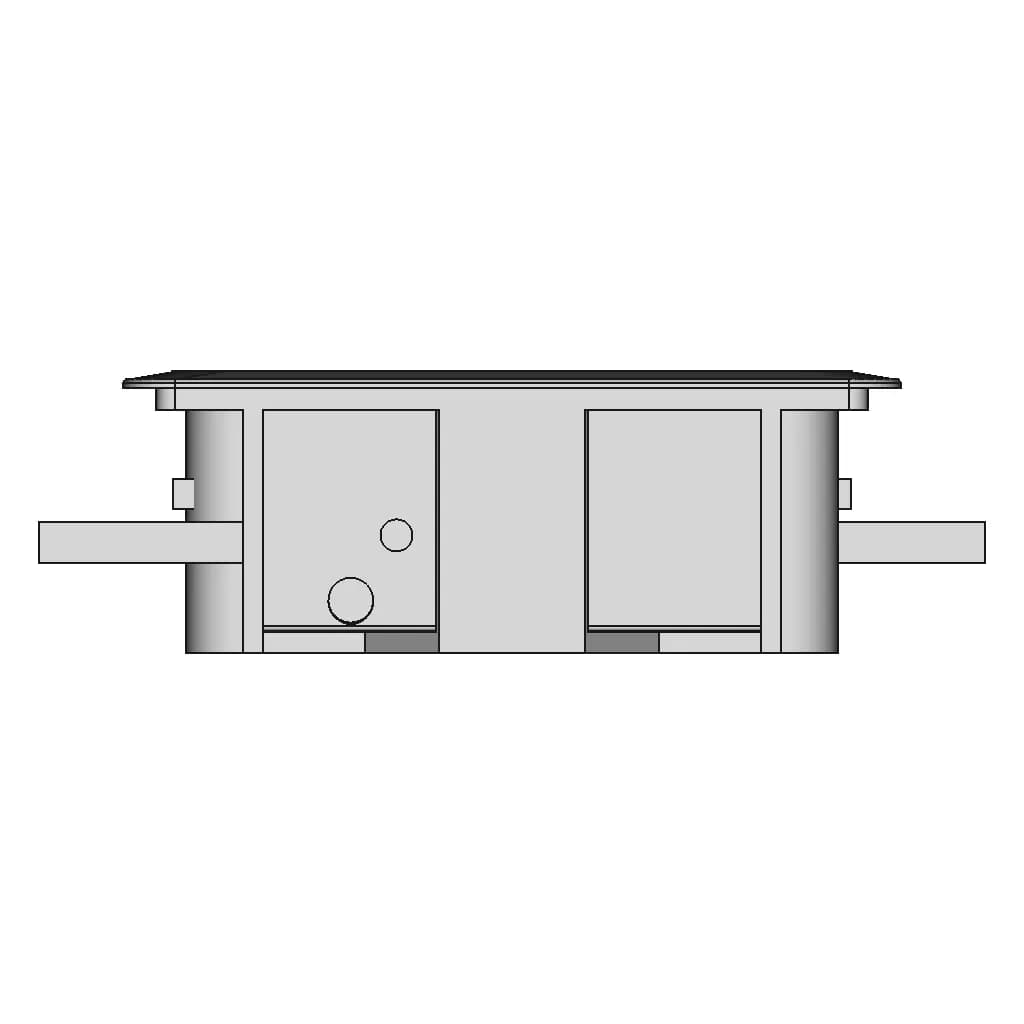 Legrand Modpower 3-Outlet Recessed Power Strip | 3D Engineering Design File_0_0_degree_snapshot