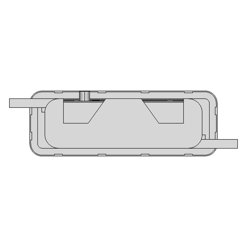 Legrand Modpower 3-Outlet Recessed Power Strip | 3D Engineering Design File_90_0_degree_snapshot