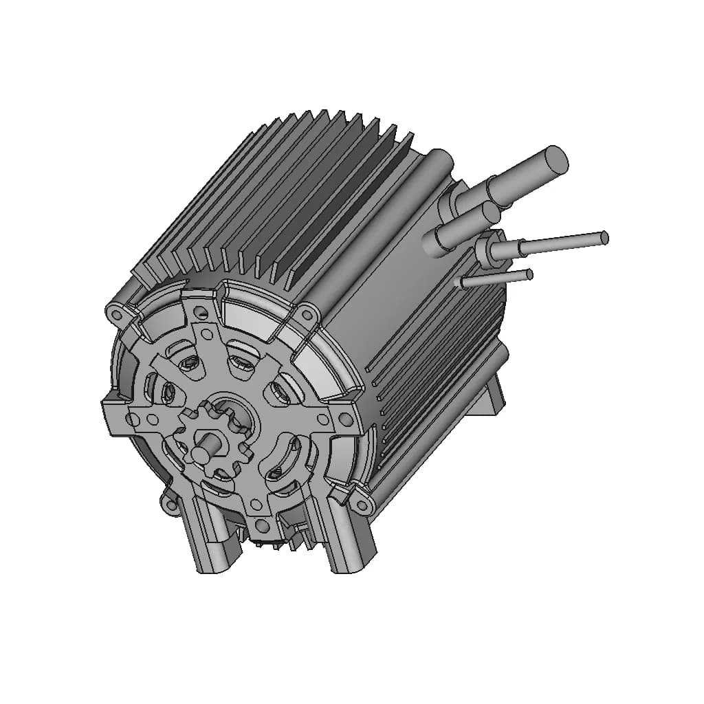 Kr5V - Kunray 72V 5000W Electric Brushless Dc Motor | 3D Engineering Design File_60_30_degree_snapshot