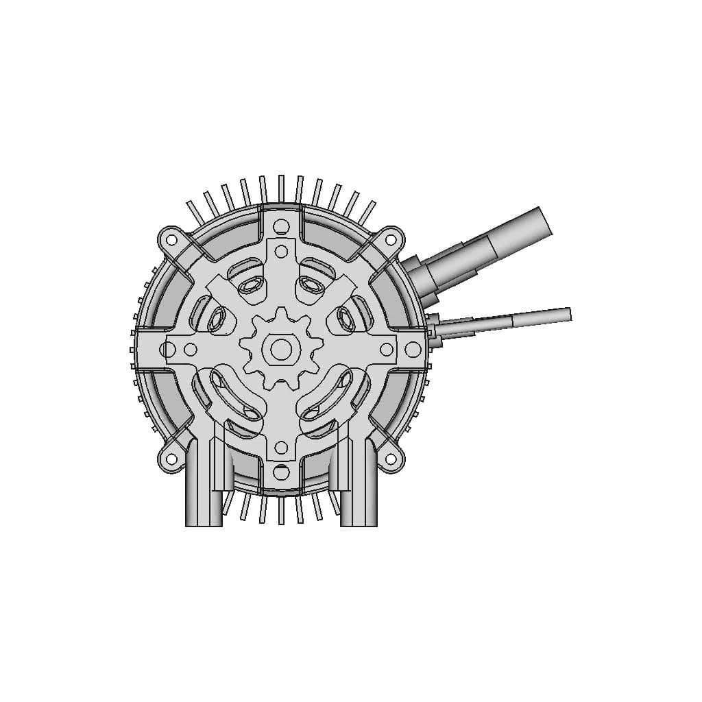 Kr5V - Kunray 72V 5000W Electric Brushless Dc Motor | 3D Engineering Design File_90_0_degree_snapshot