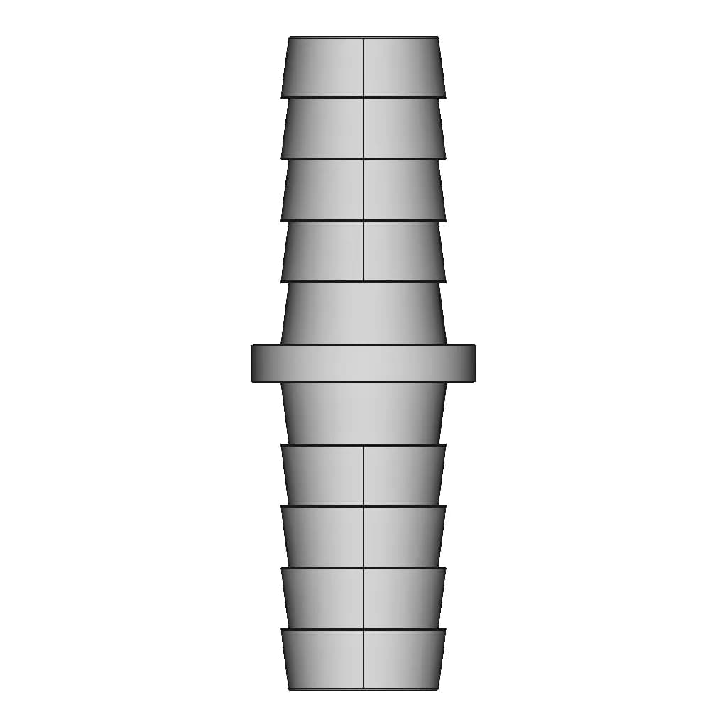1/2" Hose Barb Fitting | High-Quality CAD Model_90_0_degree_snapshot