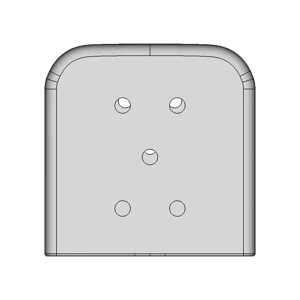 Protection Cap Tcf254.254 (Moldable) | 3D Engineering Design File_270_0_degree_snapshot