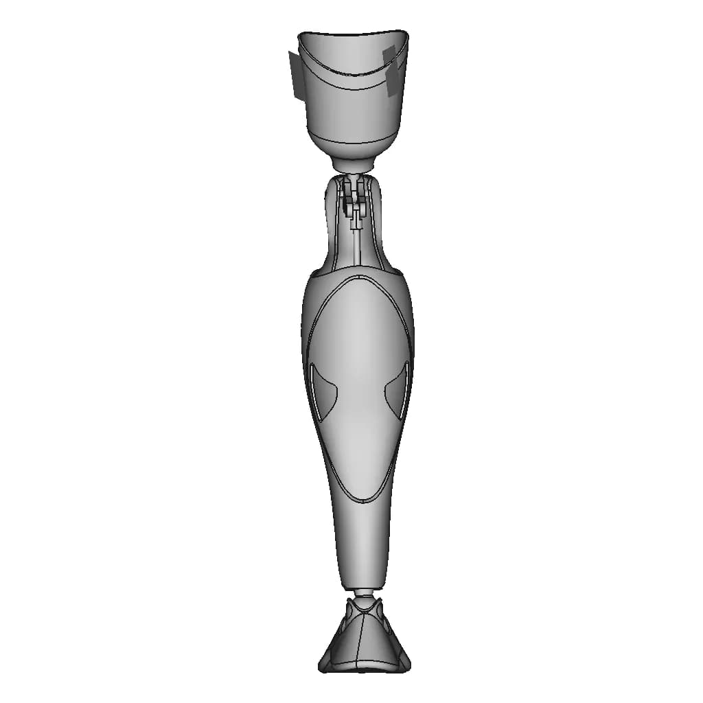 Prosthetic Right Leg - Downloadable CAD Representation_90_0_degree_snapshot