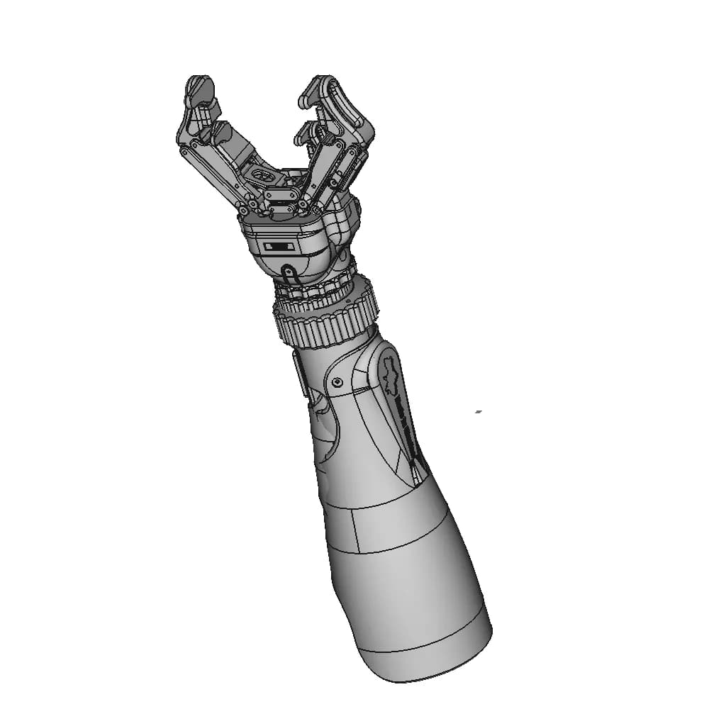 Prosthetic Gripper (Accbi-1) - Standard Mechanical Component_60_30_degree_snapshot