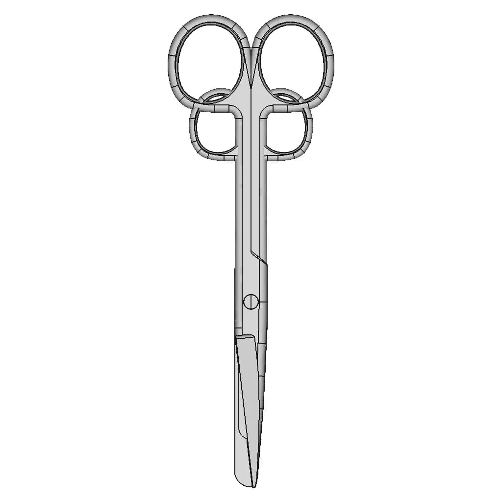 Medical Scissors | High-Quality CAD Model_270_0_degree_snapshot