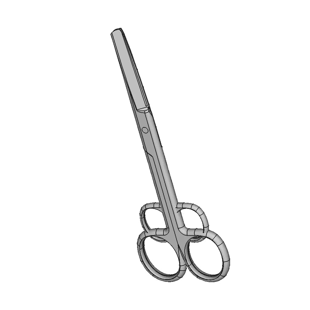 Medical Scissors | High-Quality CAD Model_60_30_degree_snapshot