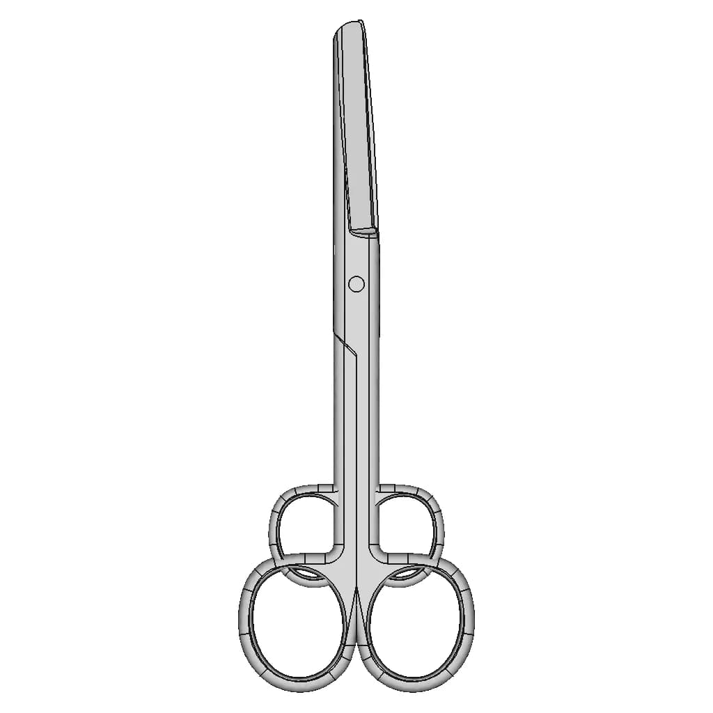 Medical Scissors | High-Quality CAD Model_90_0_degree_snapshot
