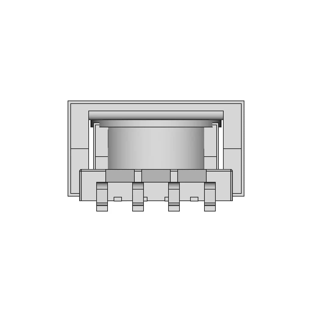 Smd Er9.5 Transformer | High-Quality CAD Model_90_0_degree_snapshot