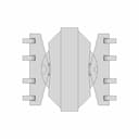 Smd Rm6 Transformer - Downloadable CAD Representation_270_0_degree_snapshot