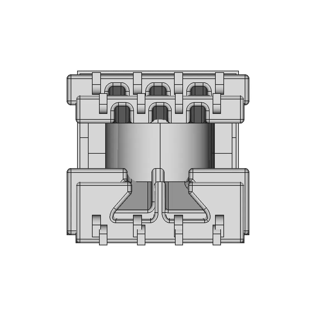 Smd Ep7 Push-Pull Transformer | High-Quality CAD Model_90_0_degree_snapshot