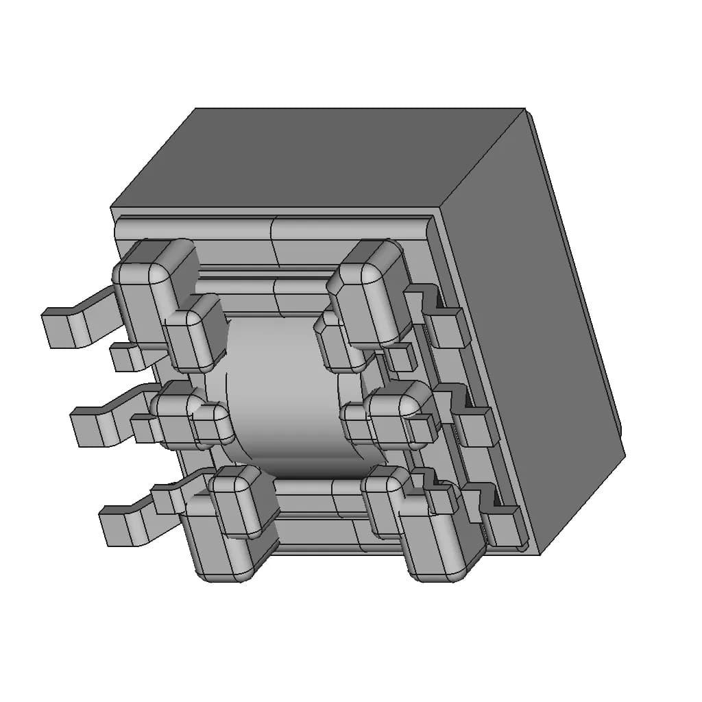 Smd Ep5 Push-Pull Transformer | 3D Engineering Design File_60_30_degree_snapshot