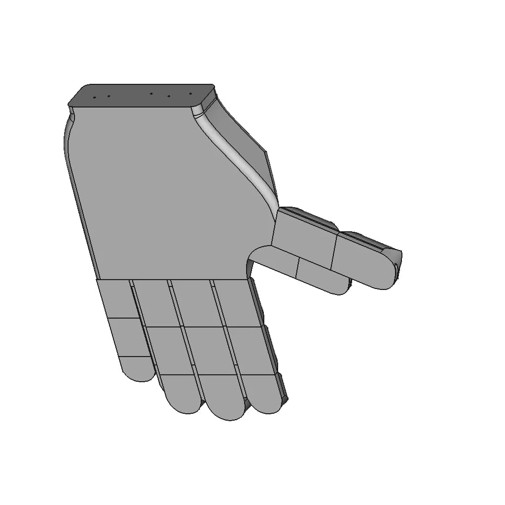 Prosthetic Hand Ready To Print Bionic Hand | 3D Engineering Design File_60_30_degree_snapshot
