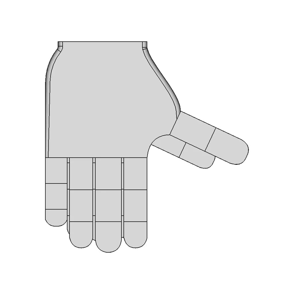 Prosthetic Hand Ready To Print Bionic Hand | 3D Engineering Design File_90_0_degree_snapshot