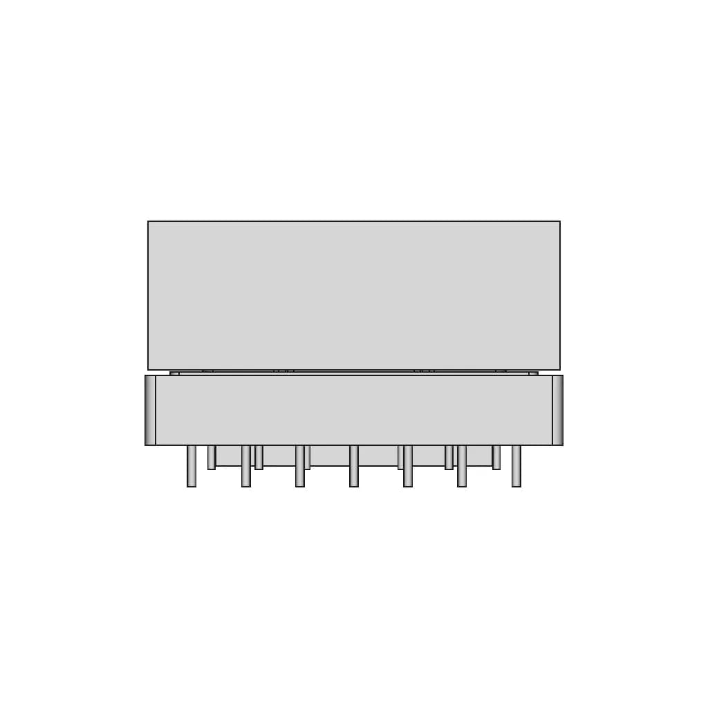 Efd38 8+8 Transformer | High-Quality CAD Model_90_0_degree_snapshot