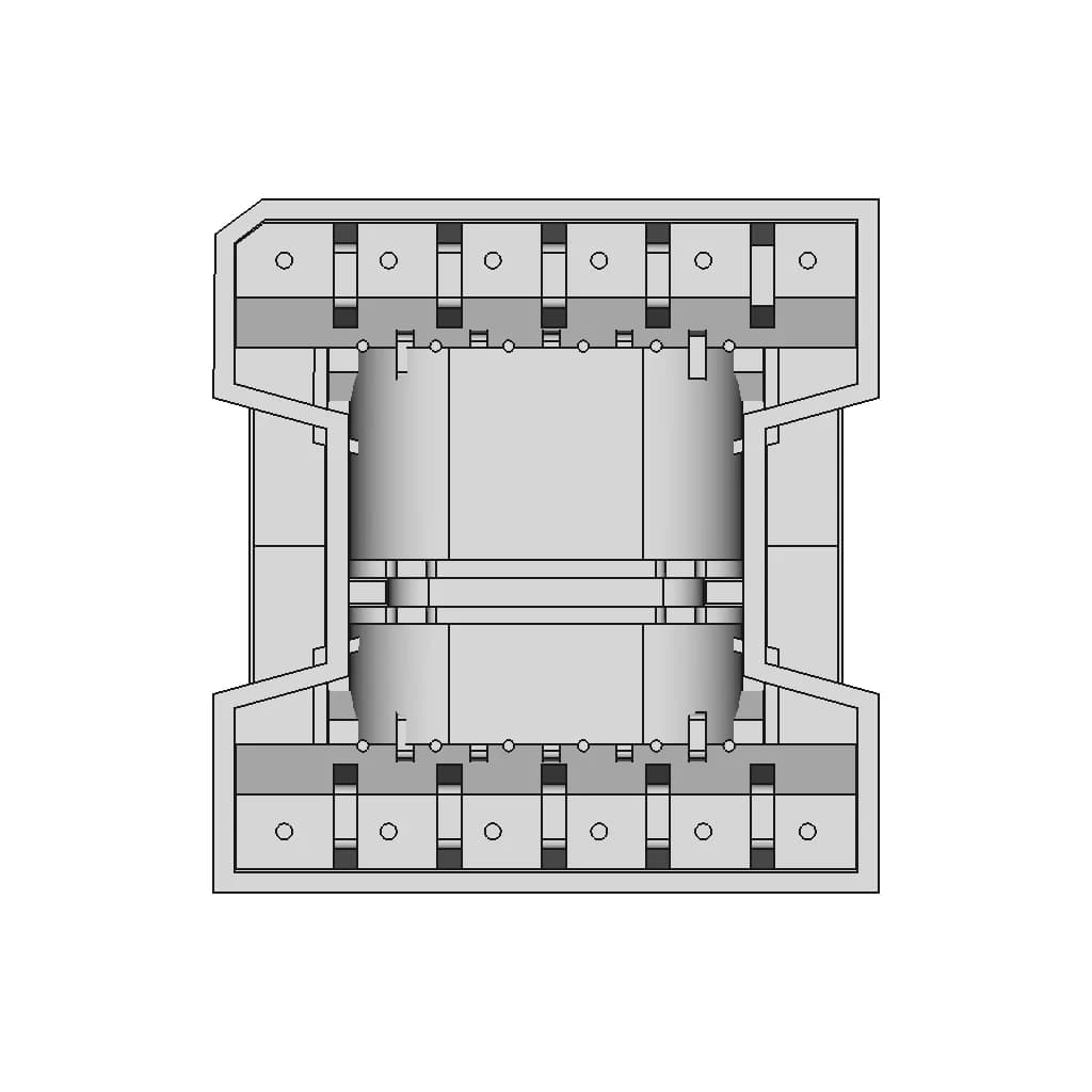 Efd29 6+6 Transformer - Downloadable CAD Representation_0_0_degree_snapshot