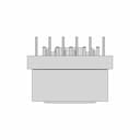 Efd29 6+6 Transformer - Downloadable CAD Representation_90_0_degree_snapshot