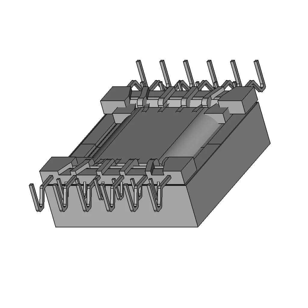 Smd Efd30 5+5 Transformer | 3D Engineering Design File_60_30_degree_snapshot