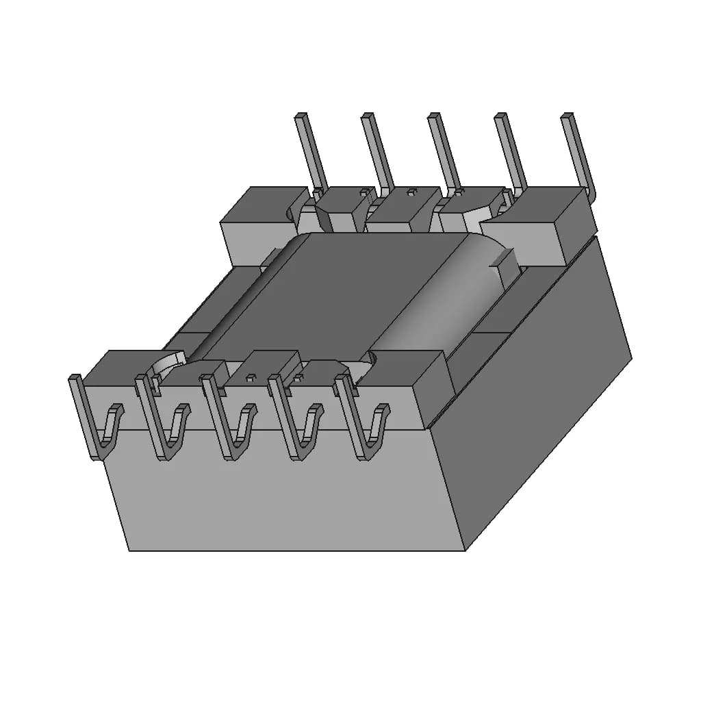 Smd Efd25 5+5 Transformer | 3D Engineering Design File_60_30_degree_snapshot