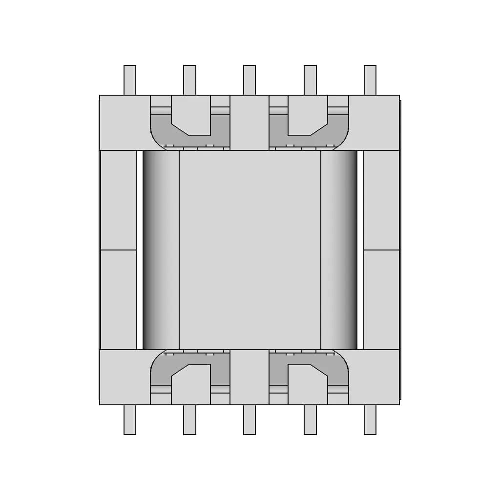 Efd25 5+5 Smd Transformer | High-Quality CAD Model_0_0_degree_snapshot
