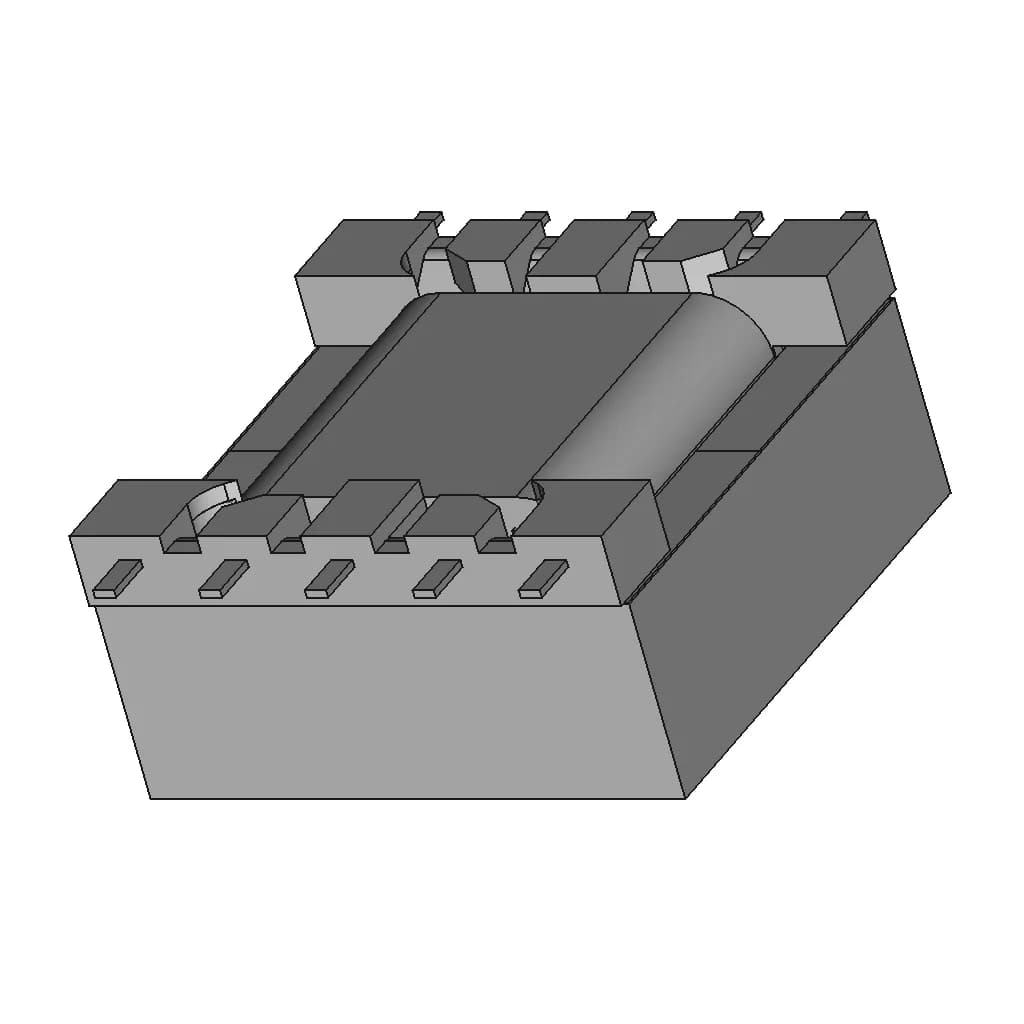 Efd25 5+5 Smd Transformer | High-Quality CAD Model_60_30_degree_snapshot