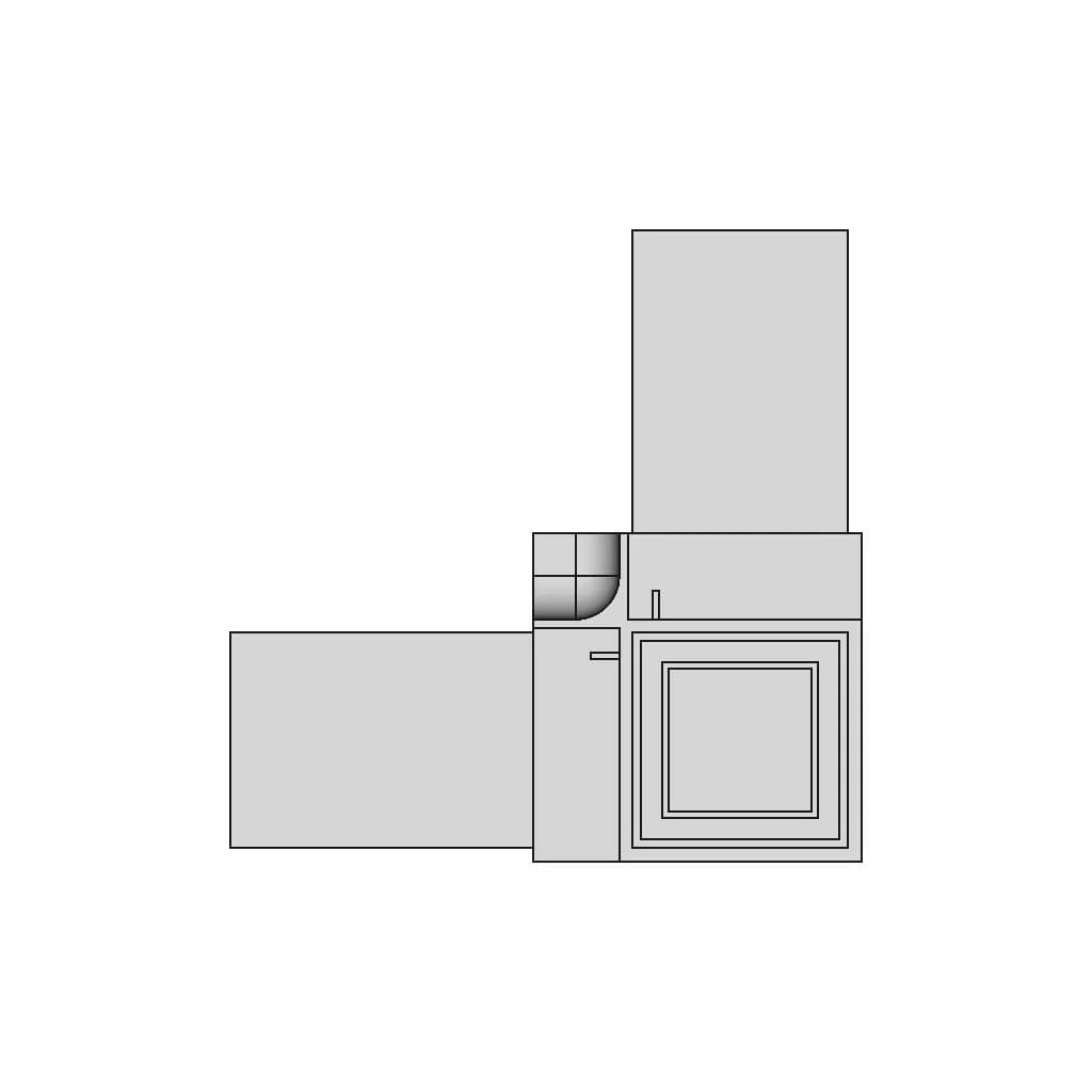 Corner For Hygenic Air Handling Unit - Downloadable CAD Representation_270_0_degree_snapshot