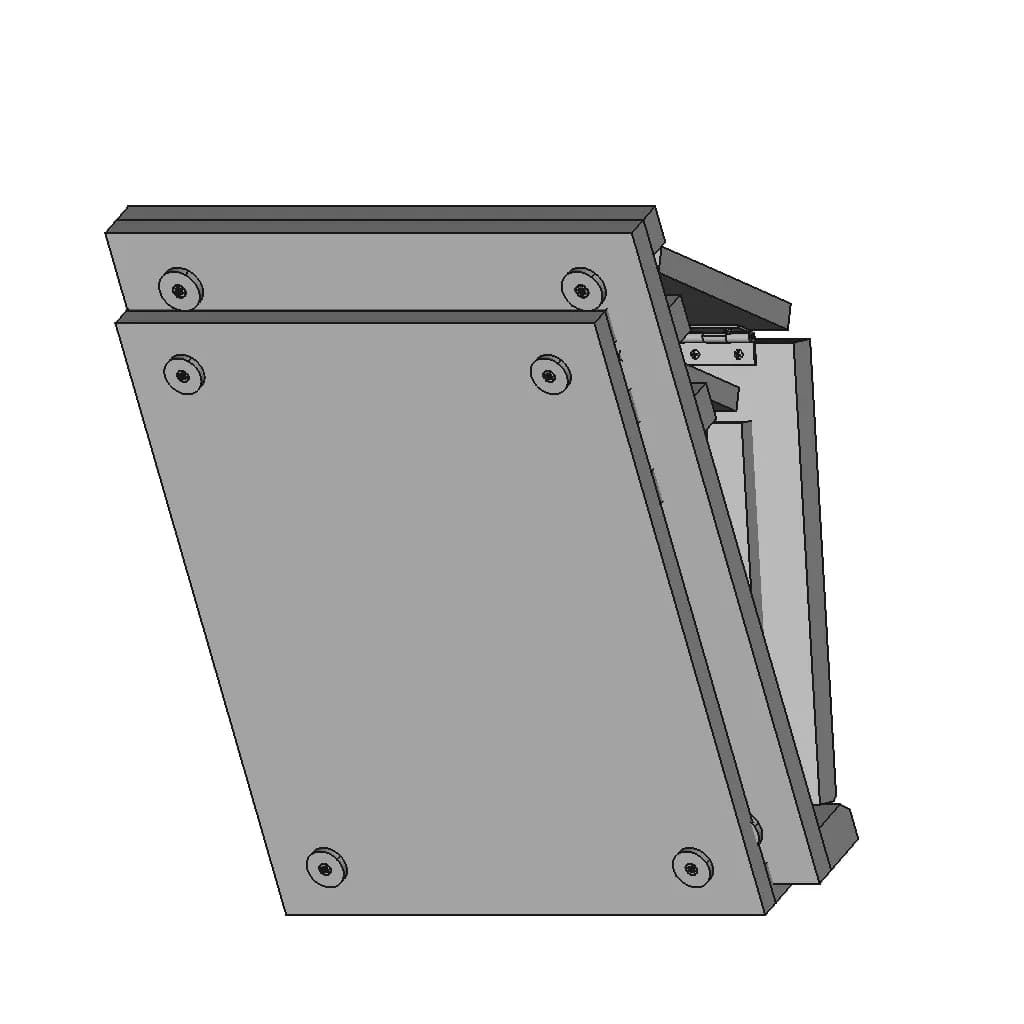 Slant Board Adjustable Angle | High-Quality CAD Model_60_30_degree_snapshot