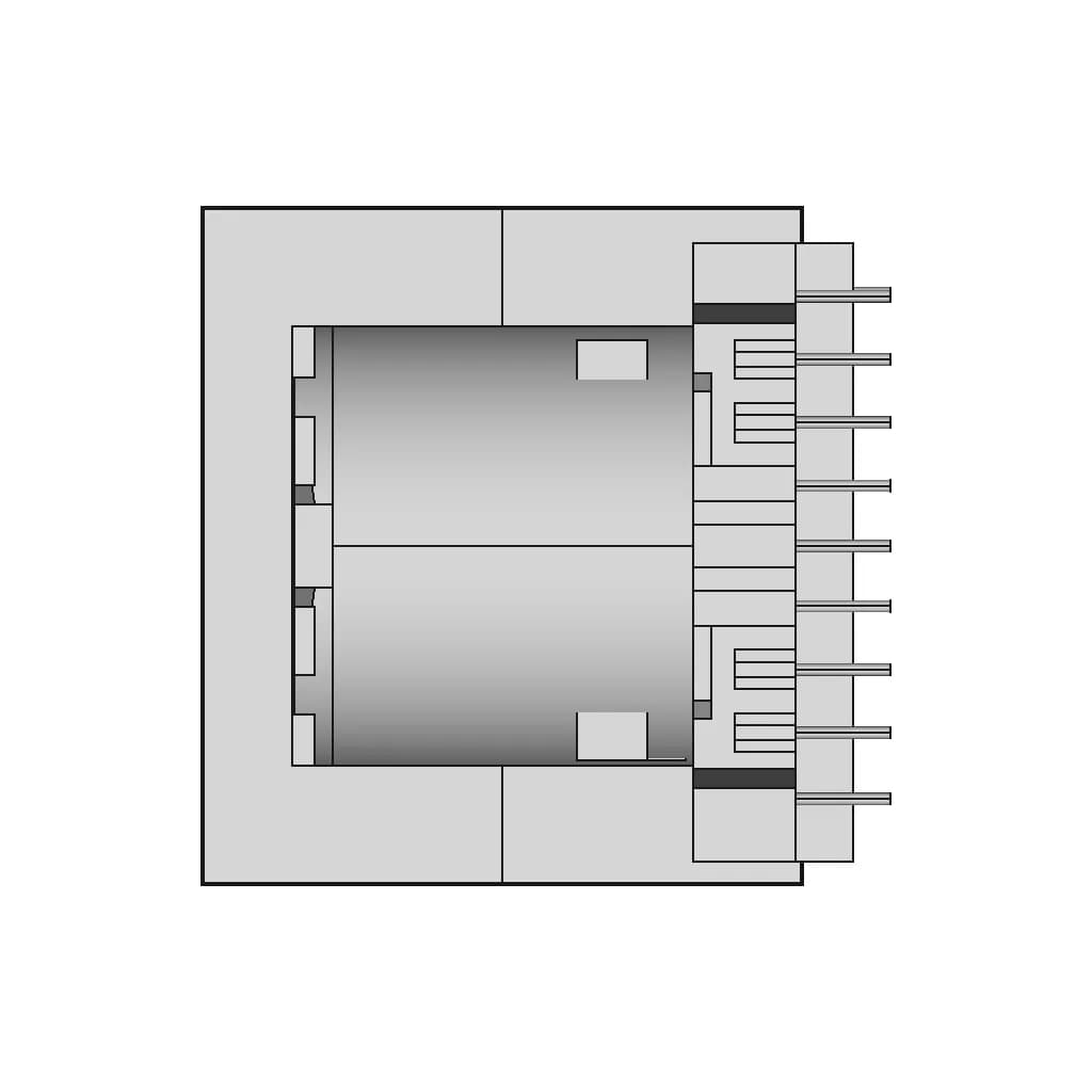 Er53V 9+9 Transformer - Downloadable CAD Representation_0_90_degree_snapshot