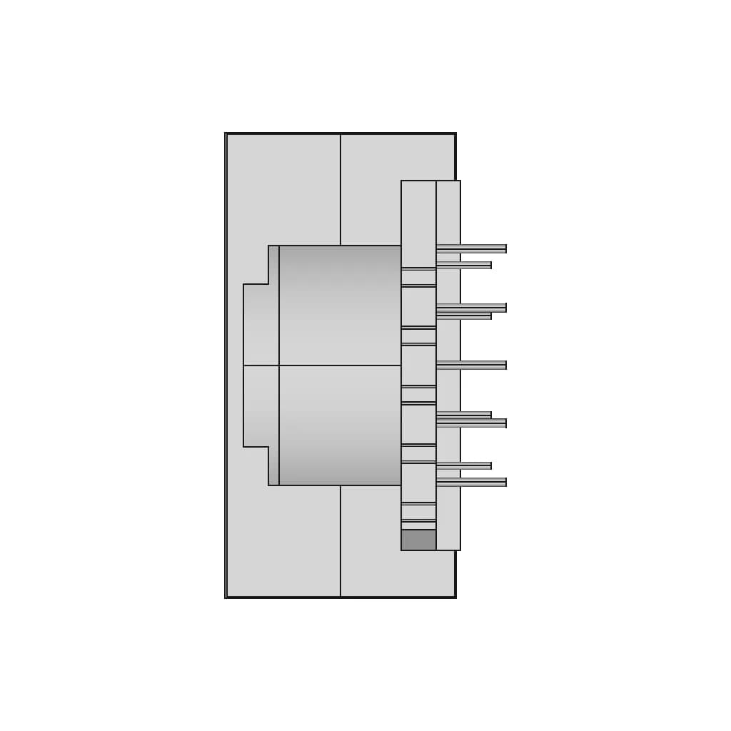 Pot4020V 5+5 Transformer - Downloadable CAD Representation_0_270_degree_snapshot